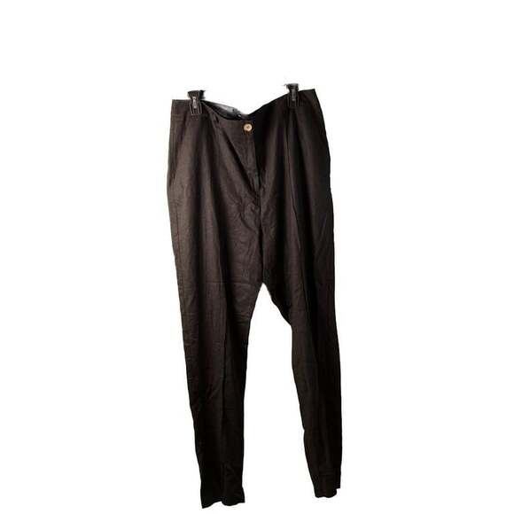 ASOS DESIGN Pants - ASOS DESIGN Linen Blend Relaxed Straight‎ Leg Pants in Black Size 14